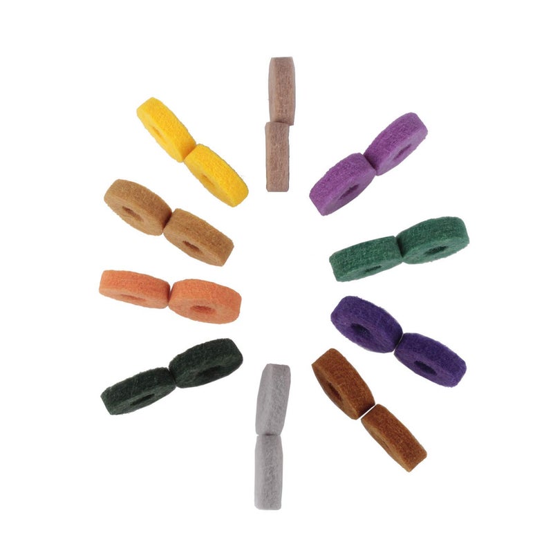 lasenersm 20 Pieces Assorted Color Drum Cymbal Felts Drum Felt Pads Drum Kit Cymbal Felt Pads Percussion Pad Replacement for Shelf Drums Kit Set Musical Instrument Accessory - Image 2